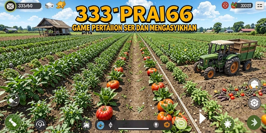 Tampilan gameplay seru saat bertani di 333666.