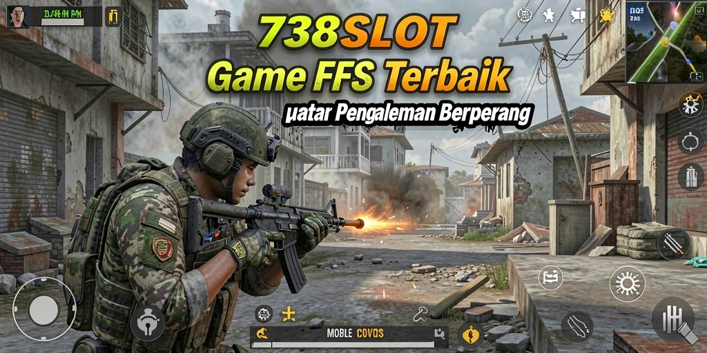 Tampilan seru gameplay FPS di 738SLOT saat pertempuran.
