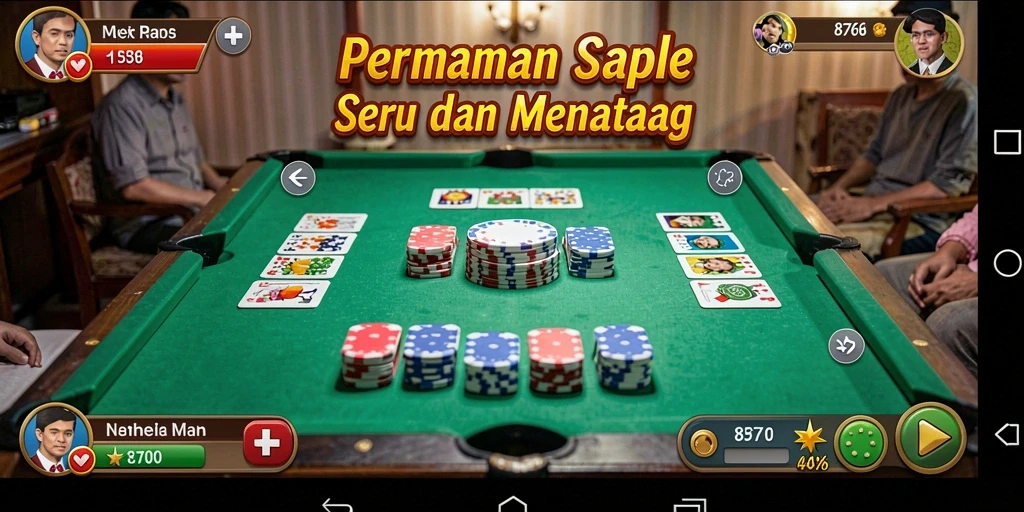 Tampilan gameplay Gaple yang seru dan interaktif dalam 8768.