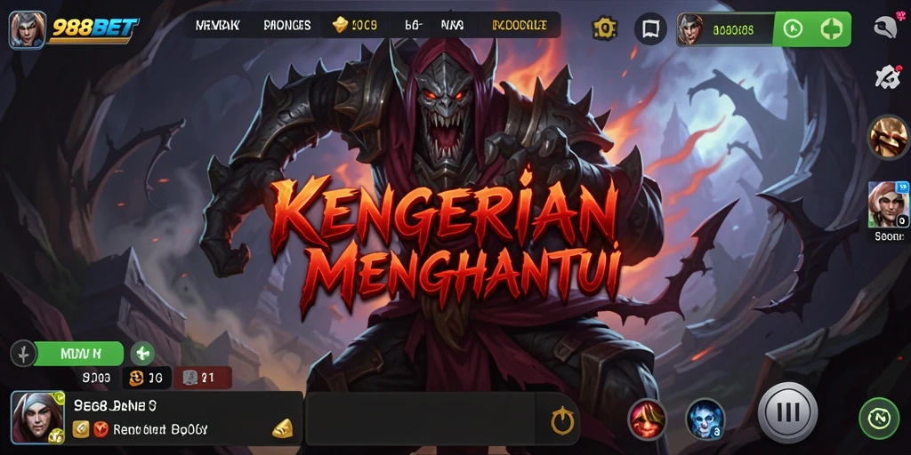 Screenshot gameplay <strong>988BET</strong> menampilkan suasana horor yang mencekam.