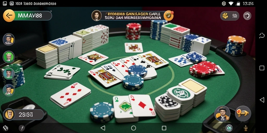 Tampilan gameplay seru dari AMAVI88 dalam bermain Gaple.