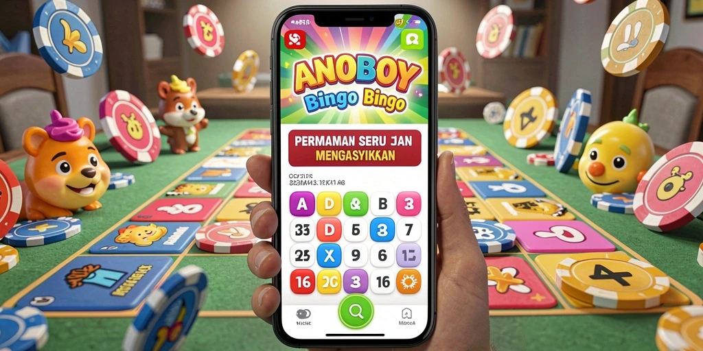 Screenshot ANOBOY menampilkan gameplay Bingo yang menarik.