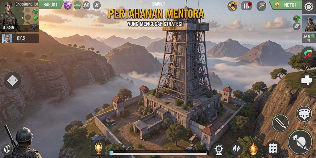 Tangkapan layar menunjukkan aksi mendebarkan dari gameplay Tower Defense.