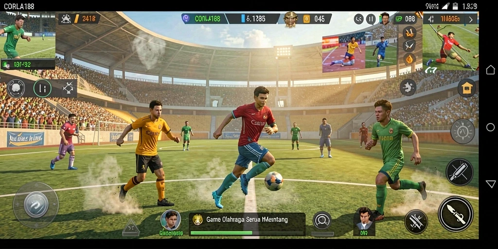 Tangkapan layar gameplay <strong>CORLA188</strong> yang menunjukkan aksi mendebarkan olahraga.