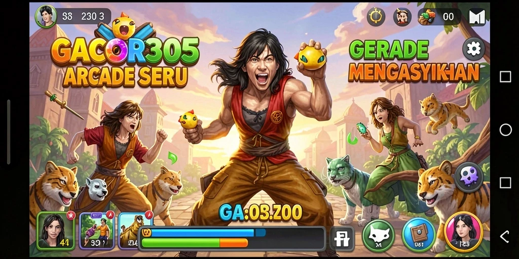 Screenshot GACOR305 menampilkan gameplay seru dengan karakter aktif.