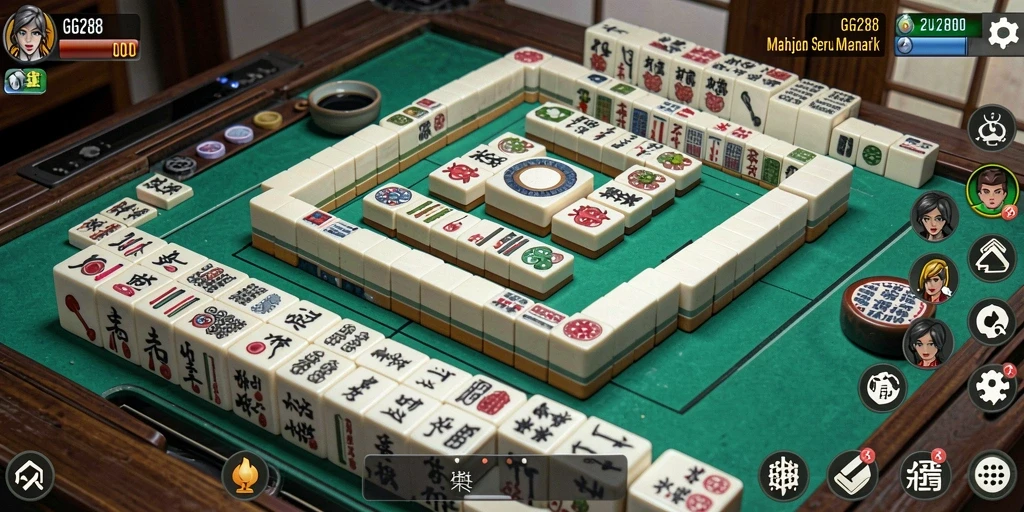 Tampilan gameplay menarik dari GG288 yang menguji strategi Mahjong.