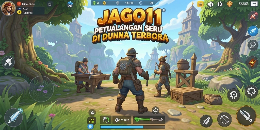 Gameplay JAGO11 yang menampilkan dunia terbuka yang luas dan interaktif.