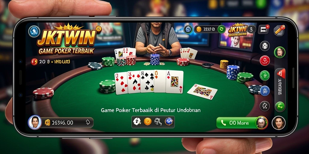 Tampilan gameplay Poker yang memukau dan menarik di JKTWIN.