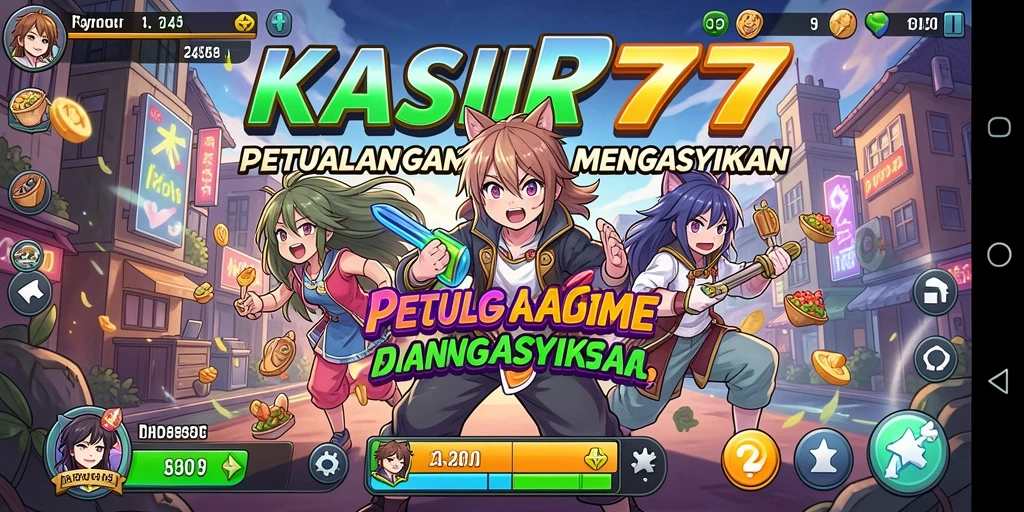 Screenshot gameplay KASIR777 yang menampilkan aksi seru dan karakter anime.
