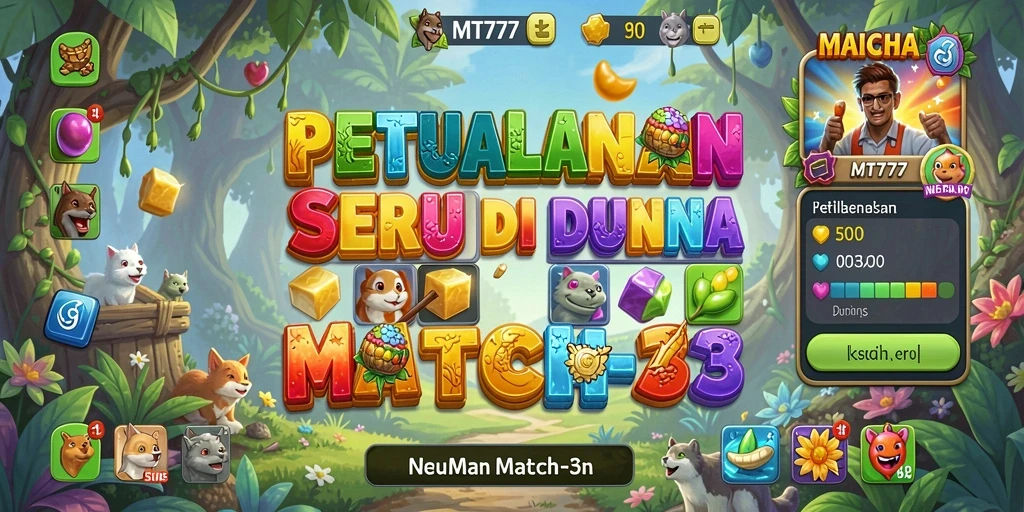 Screenshot gameplay MT777 yang penuh warna dan menantang.