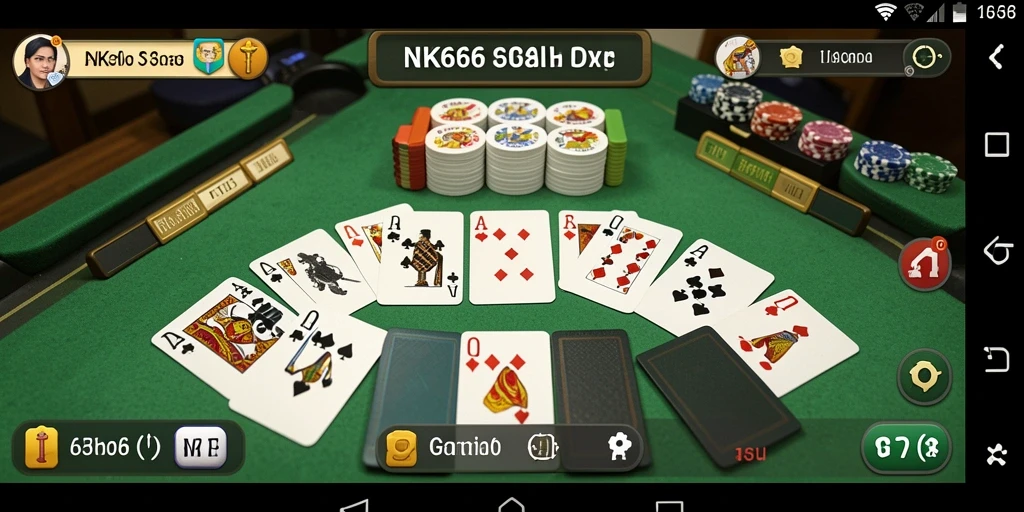 Gameplay NK666 yang menarik dalam suasana permainan gaple.