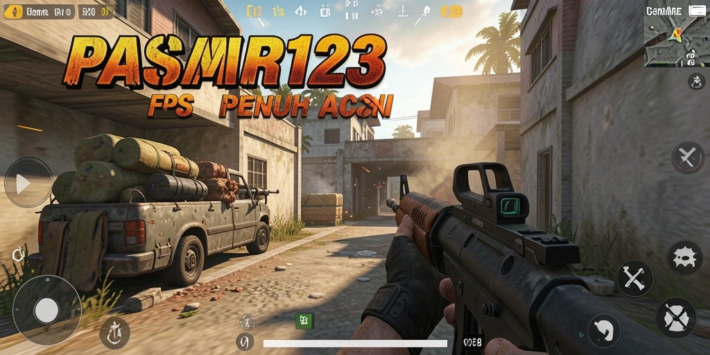 Tampilan aksi seru dalam gameplay PASAR123 FPS.