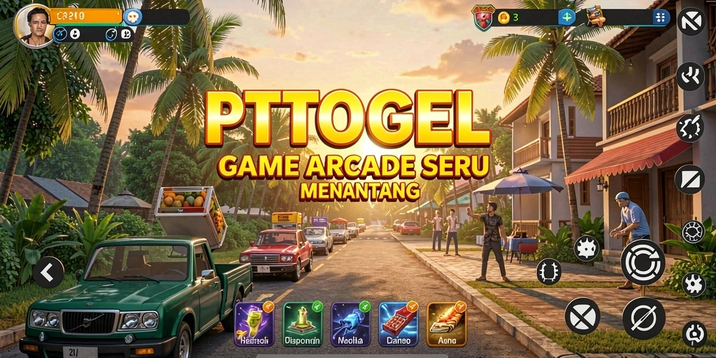 Tangkapan layar PTTOGEL menampilkan aksi seru dalam gameplay Arcade.