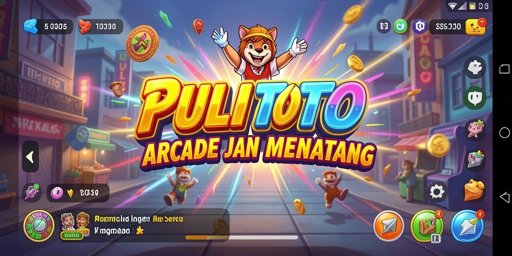 Screenshot PULITOTO menampilkan gameplay Arcade yang penuh aksi dan keseruan.