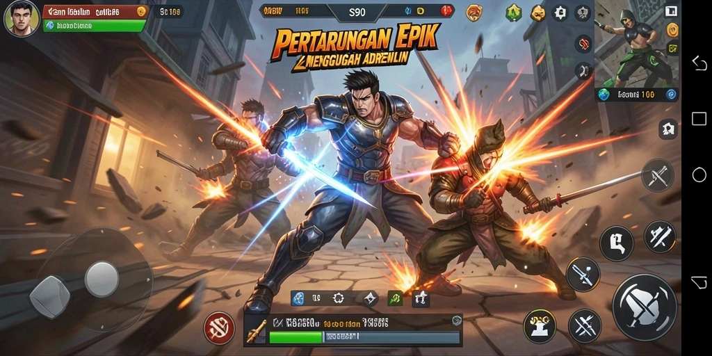 Tampilan seru pertarungan di S80 dengan berbagai karakter.