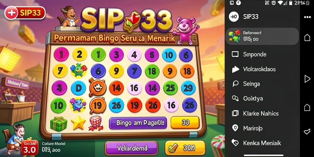 Tampilan menarik SIP33 saat bermain Bingo dengan pengguna lainnya.