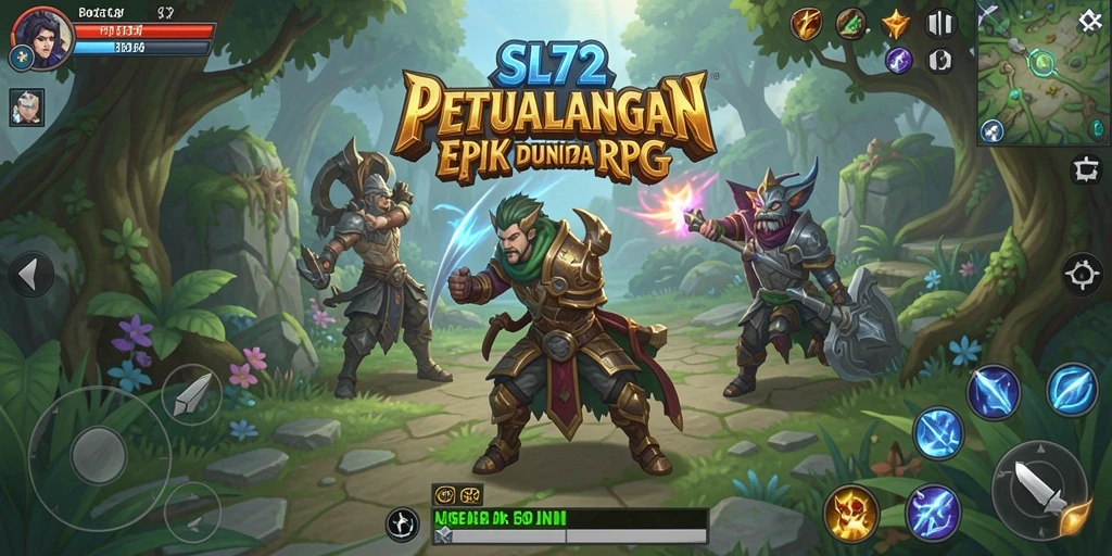 Tampilan menarik dari dunia RPG SL72 dengan karakter-karakter ikonik.