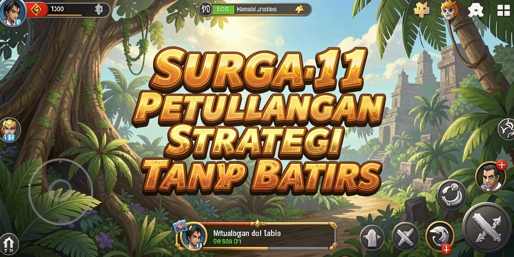 Tangkapan layar menunjukkan tindakan strategis dalam SURGA11 yang mendebarkan.