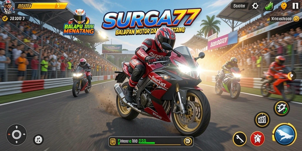 Gameplay seru dari balapan motor di SURGA77.
