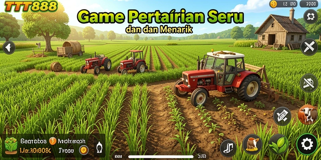 Tampilan menarik dari gameplay pertanian di TTT888.